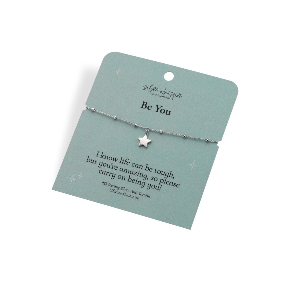 Silver Whisper 'Be You' Bracelet