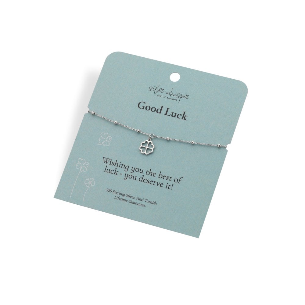 Silver Whisper 'Good Luck' Bracelet