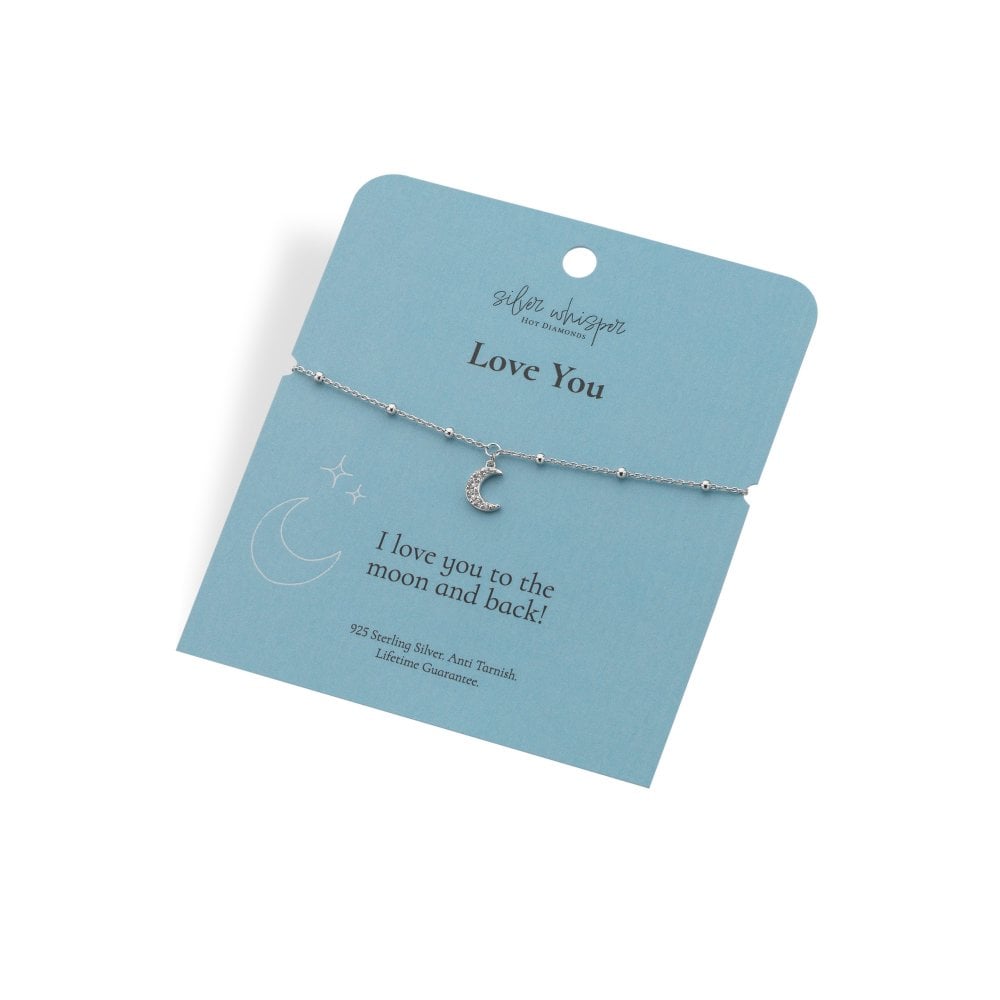 Silver Whisper 'Love You' Bracelet