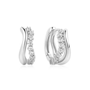 Ania Haie Double Sparkle Hoop Earrings