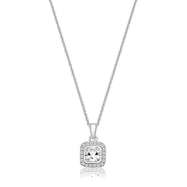 Silver & Co Square CZ Pendant