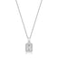 Silver & Co Emerald Cut CZ Pendant