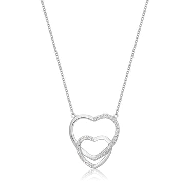Silver & Co. Interlinked Heart Pendant