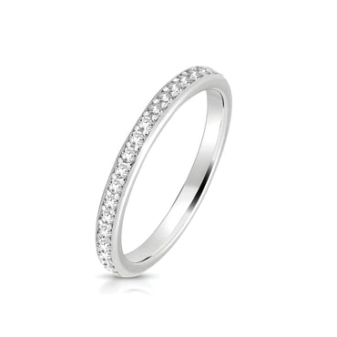 Silver & Co 1/2 Eternity Cubic Zirconia Ring