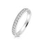 Silver Cubic Zirconia 1/2 Eternity Ring