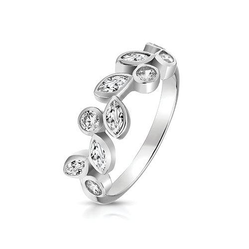 Silver Marquise Shape Cubic Zirconia Ring