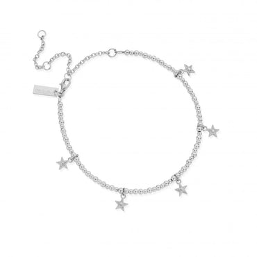 Chlobo Silver Mini Cute Star Anklet