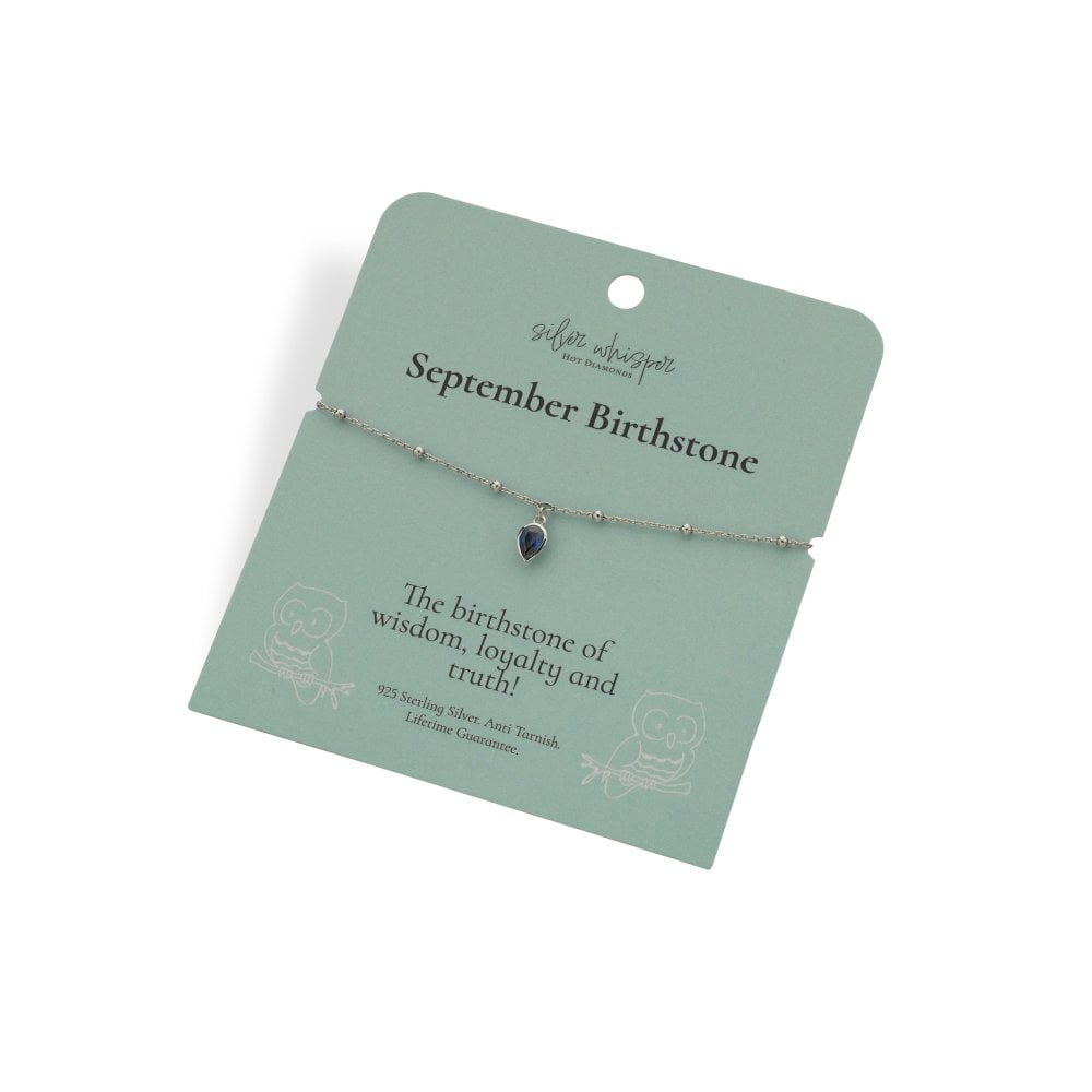 Hot Diamonds Silver Whisper September Birthstone Bracelet