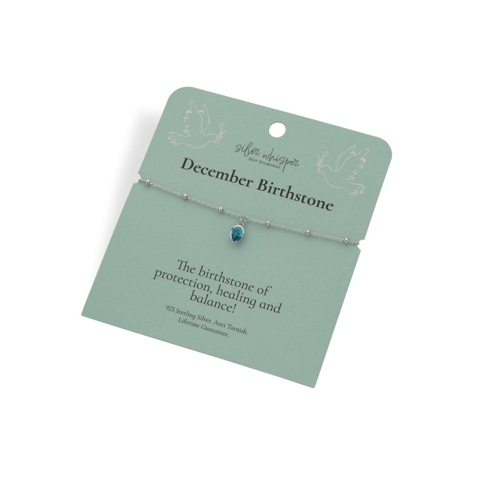Hot Diamonds Silver Whisper December Birthstone Bracelet