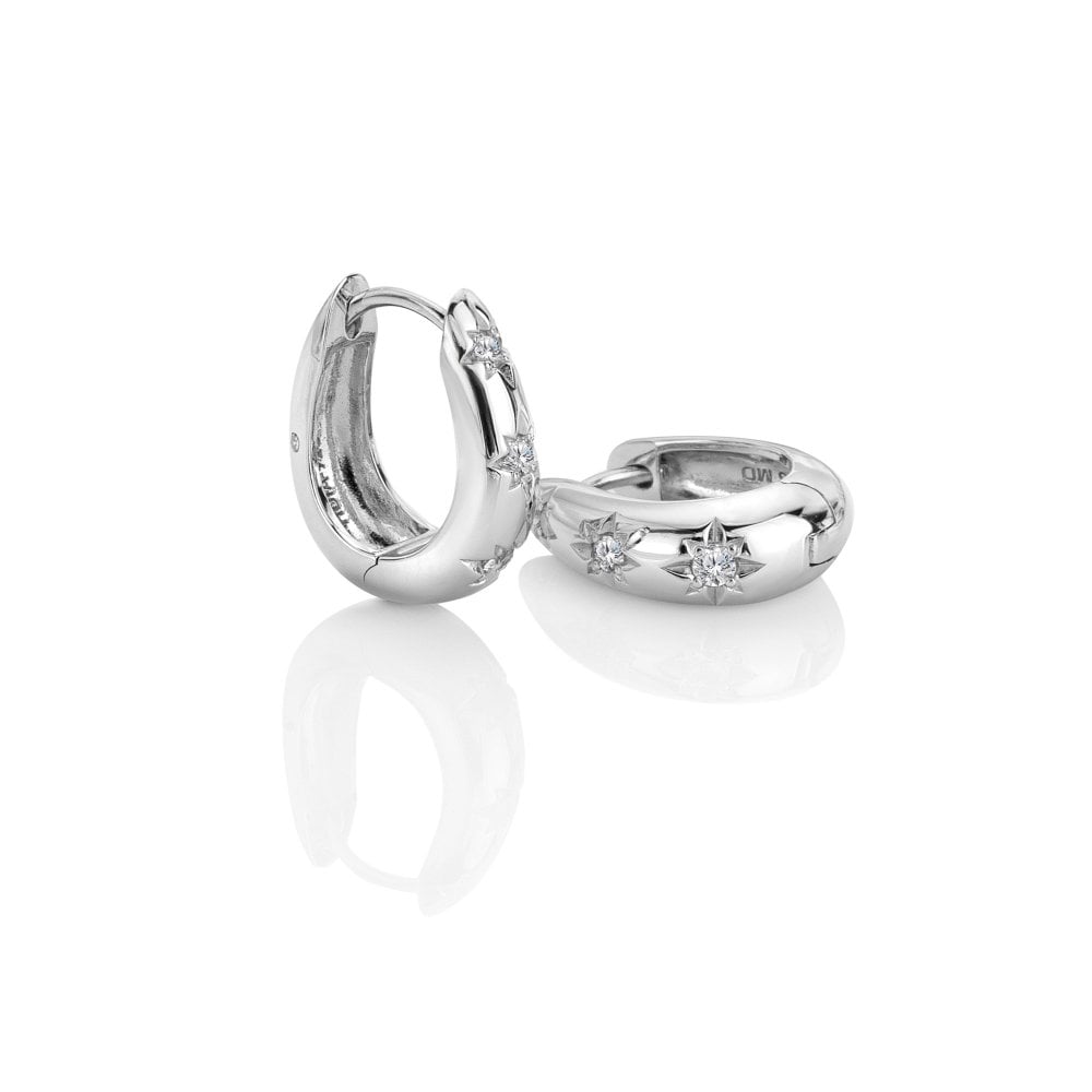 Hot Diamonds White Topaz Hoop Earrings