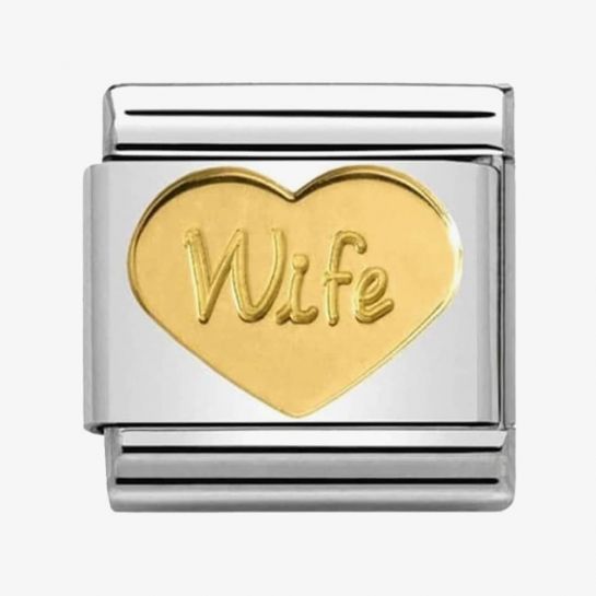 Nomination Gold Wife in Heart Composable Link