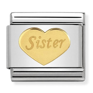 Nomination Gold Sister Heart Composable Link