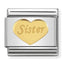 Nomination CLASSIC Gold Symbols Sister Heart Charm