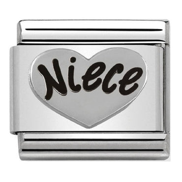 Nomination Silver Niece Heart Composable Link