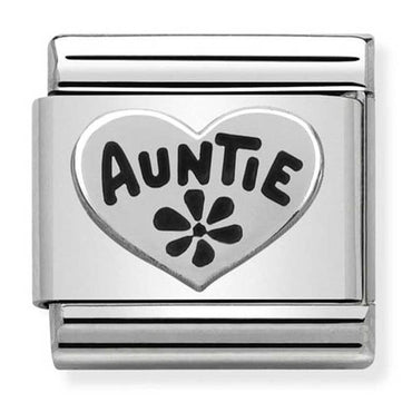 Nomination Silver Auntie Heart Composable Link