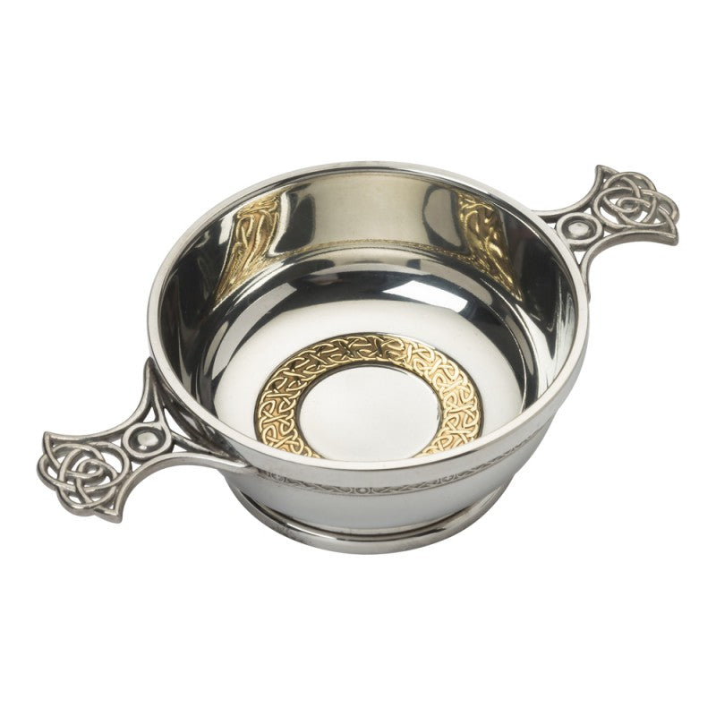 Celtic Quaich Bowl with Brass Ring