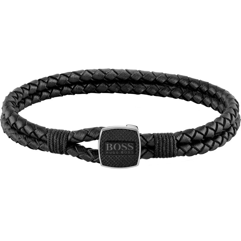 Boss Gents Leather Bracelet