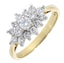 18ct Yellow Gold Diamond Cluster Ring