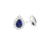 18ct White Gold Sapphire & Diamond Cluster Stud Earrings
