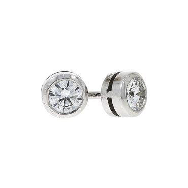 18ct White Gold Diamond Stud Earrings