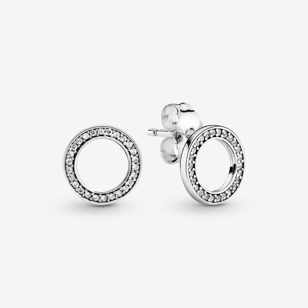 Pandora Sparkling Circle Stud Earrings