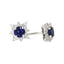 18ct White Gold Sapphire & Diamond Earrings