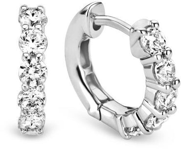 Ti-Sento Milano Cubic Zirconia Hoop Earrings