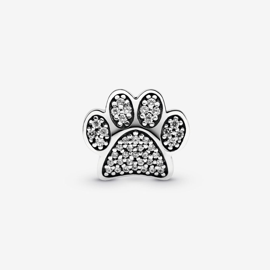 Pandora Sparkling Paw Print Charm