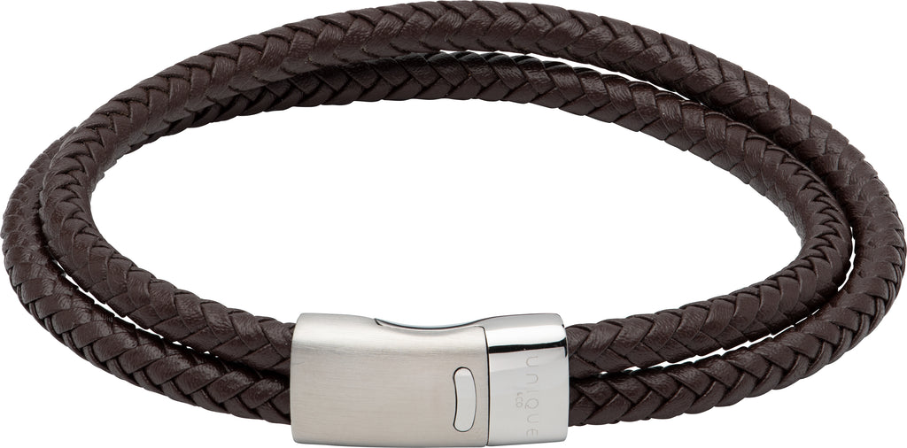 Unique Brown Double Leather Bracelet