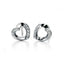 Fiorelli silver CZ Heart Stud Earrings