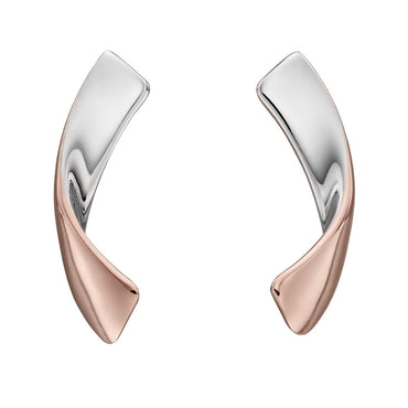 Fiorelli Silver Ribbon Heart Earrings