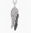 Angel Whisperer Wing Duo Silver and Black CZ Pendant
