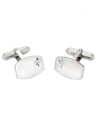 Silver Diamond Cufflinks