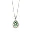 9ct White gold green Fluorite & diamond pendant