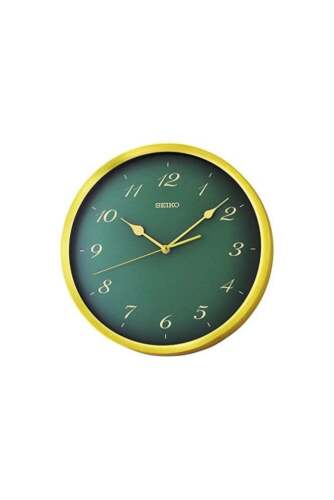 Seik Green and Gold Coloured Wall Clock
