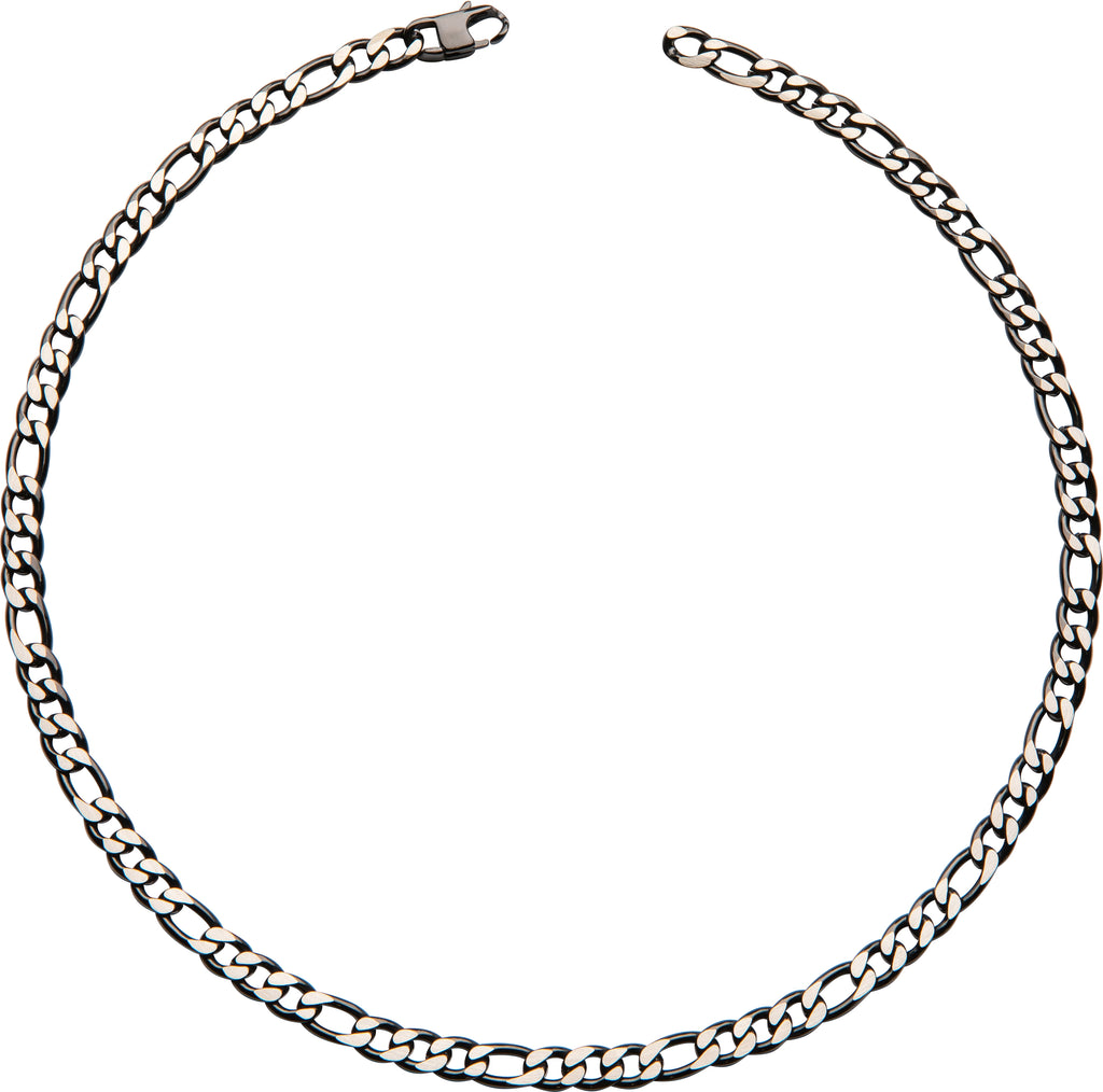 Unique Polished Finish Figaro Necklace 50cm