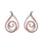 Unique Sterling Silver/Rose Gold Plated Cubic Zirconia Earrings