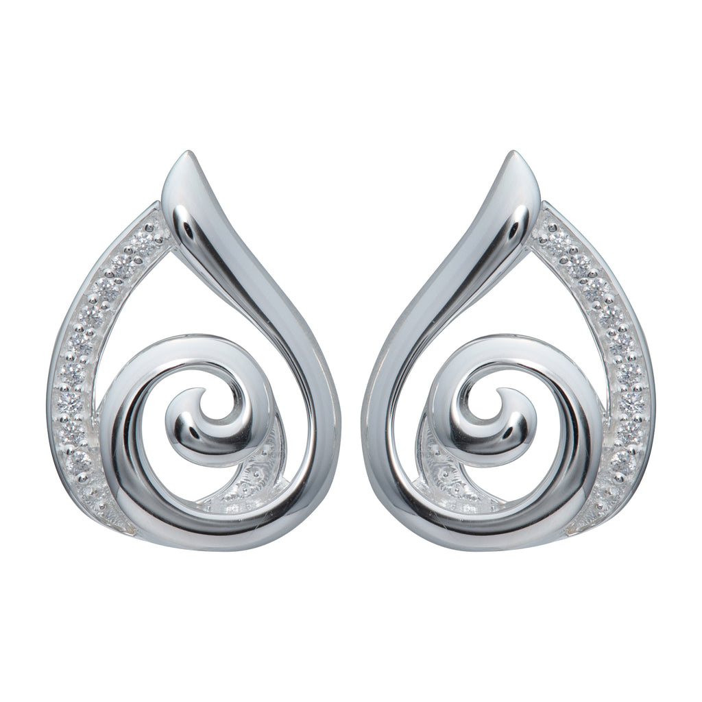 Unique & Co Silver & Cubic Zirconia Earrings