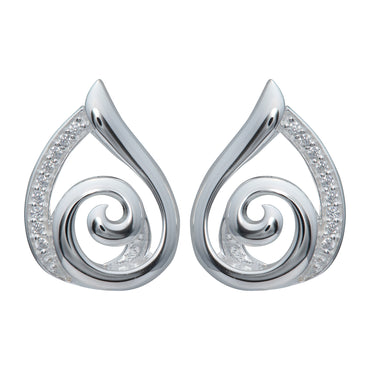 Unique & Co Silver & Cubic Zirconia Earrings