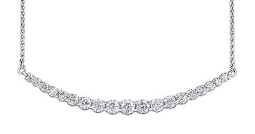 9ct White Gold Diamond Necklet