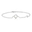 Silver & Co Mother of Pearl Clover-Shaped Bracelet