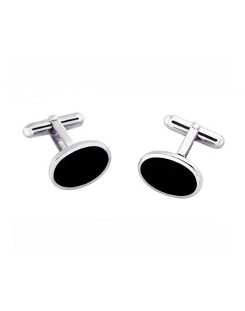 Silver Black Onyx Cufflinks