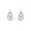9ct White Gold Cubic Zirconia Teardrop Earrings