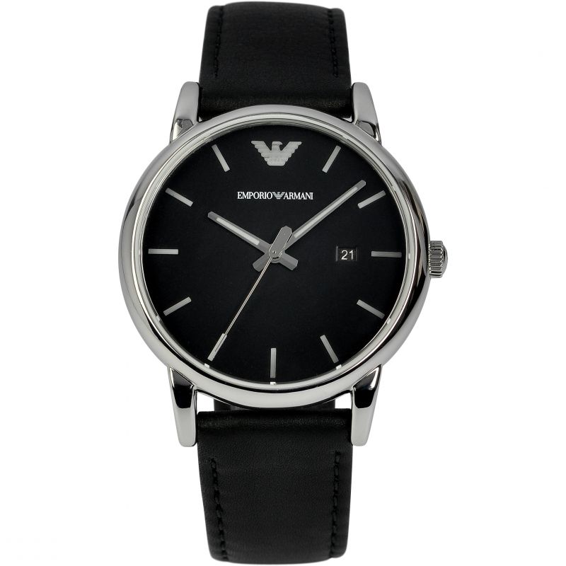 Emporio Armani Leather Strap Watch