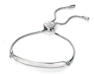 D for Diamond Chain ID Bracelet