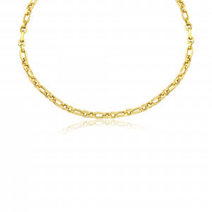 9ct Yellow Gold Oval Link Necklace 18"