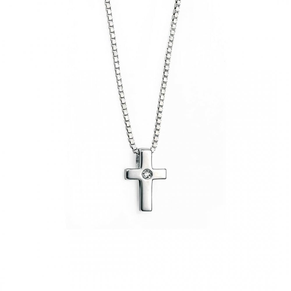 D for Diamond Cross Pendant