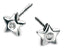 D for Diamond Star Stud Earrings