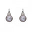 9ct White Gold Pearl & Diamond Earrings