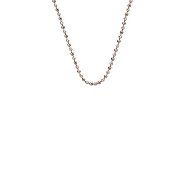 Emozioni Sterling Silver and Rose Gold Plated Accent Bead Chain